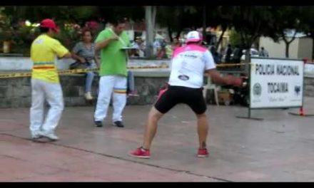 Colombian Spinning top battle competition
